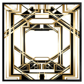 Art deco golden black frame (Picutre Frame) / 12x12" / Oak