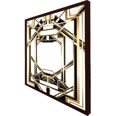 Art deco golden black frame (Picutre Frame) / 12x12" / Oak