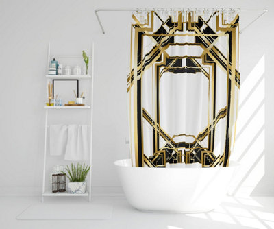 Art Deco Golden Black Frame (Shower Curtain) / Default Title Price Comparisons | Compare The Build