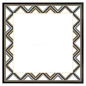 Art deco patterned border (Picutre Frame) / 12x12" / White