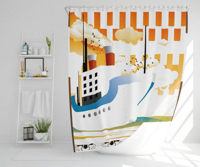 Art deco shower deals curtain