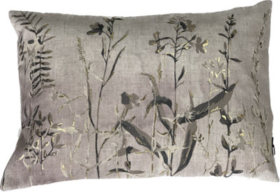 Art Floral Rectangle Throw Pillow Cushion, Cream, 35x45cm