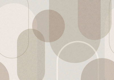 Art For the Home Arched Geo Muted Grey Print To Order Fixed Size Mural