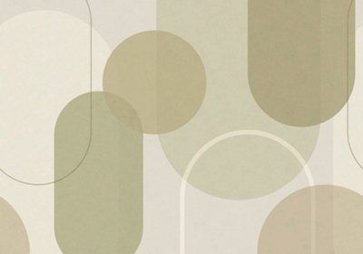 Art For the Home Arched Geo Muted Sage Print To Order Fixed Size Mural