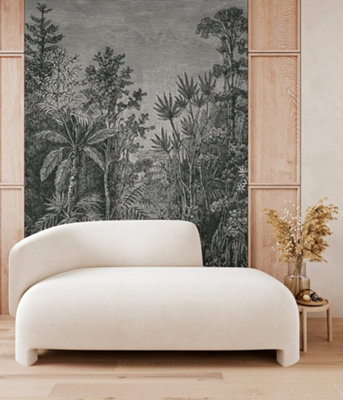Art For the Home Archive Jungle Black & White Print To Order Fixed Size Mural