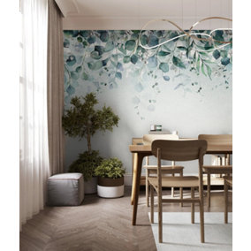 Art For the Home Botanical Cascade Duck Egg Print To Order Fixed Size Mural