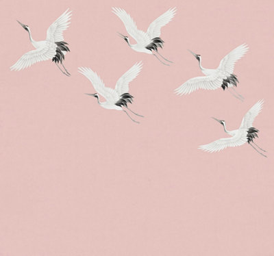 Art For the Home Cranes in Flight Blush Print To Order Fixed Size Mural