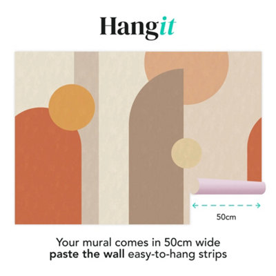 Art For the Home Curve & Arch Geo  Rust Print To Order Fixed Size Mural