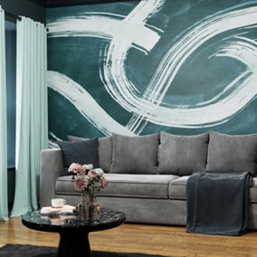 Art For the Home Expression Teal Print To Order Fixed Size Mural
