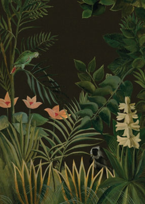 Art For the Home Floral Jungle Green Print To Order Fixed Size Mural