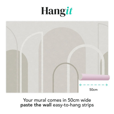 Art For the Home Linear Arch Grey Print To Order Fixed Size Mural