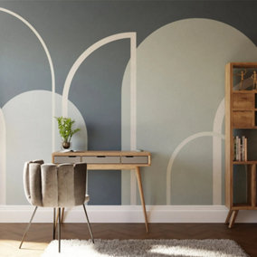Art For the Home Linear Arch Navy Print To Order Fixed Size Mural