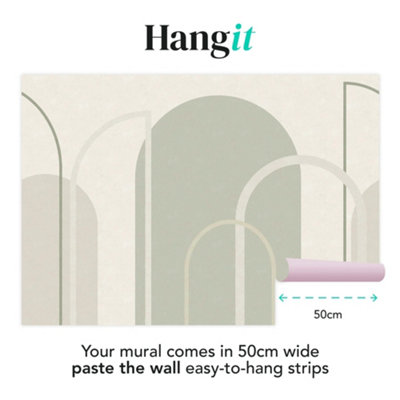 Art For the Home Linear Arch Sage Print To Order Fixed Size Mural