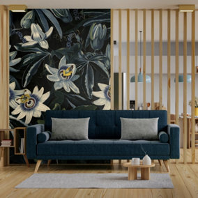 Art For the Home Midnight Flora Navy Print To Order Fixed Size Mural
