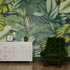 Art For the Home Monstera  Green Print To Order Fixed Size Mural