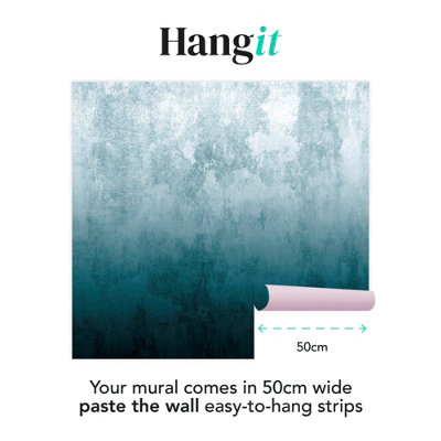 Art For the Home Ombre Teal Print To Order Fixed Size Mural