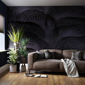 Art For the Home Palm Silhouette Midnight Print To Order Fixed Size Mural