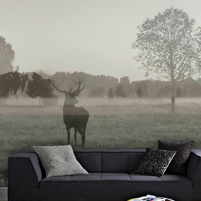 Art for the Home Stag In The Woods Natural Fixed Size Wall Mural