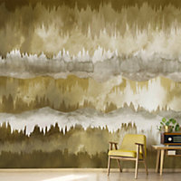 Art for the Home The Horizon Ochre Abstract Fixed Size Wall Mural