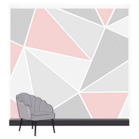 Art for the Home Trinity Geometric Blush Wall Fixed Size Wall Mural
