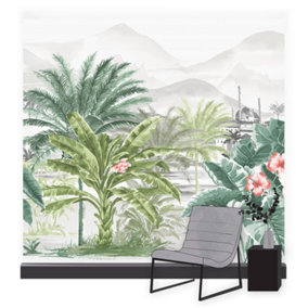 Art for the Home Tropical Forest Landscape Fixed Size Wall Mural