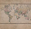 Art for the Home Vintage World Map Antique Brown Fixed Size Wall Mural
