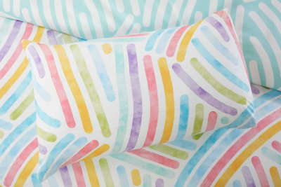 Art Microfibre Duvet Set Double Multi - 3