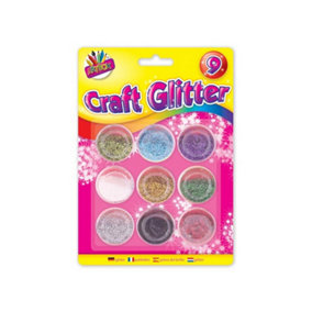 ArtBox Asorted Metallic Colour Glitter Pots (Pack of 9) orted (One Size)