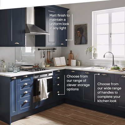 Artemisia Midnight Blue Fitted Kitchens B Q