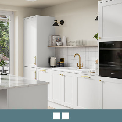 View Artemisia with cabinets in the colour White with a matt finish.