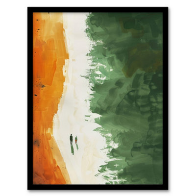 Artery8 Abstract Coastal Beach Walk Aerial View Artwork Wall Art Print ...