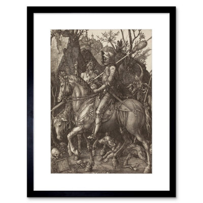 Artery8 Albrecht Durer Knight Death Devil Old Master 12x16" Framed Wall ...