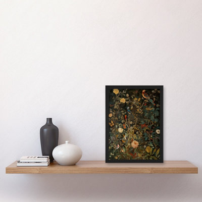 Artery8 Audubon Style Birds in Spring Flower Field Modern Wall Art ...