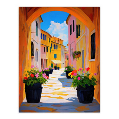 Artery8 Bari Italy Alleyway Vibrant Summer Cityscape Wall Art