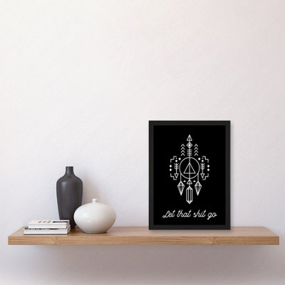 Artery8 Bathroom Wall Art Let That Go Toilet Print - A4 Size