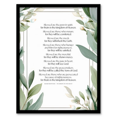 Artery8 Blessed Beatitudes Sermon of the Mount Matthew Gospel Green ...