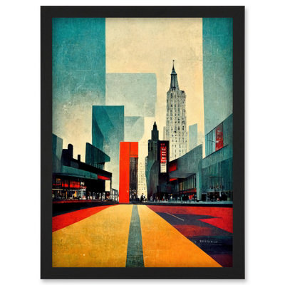 Artery8 Broadway New York City Street Modern Cityscape Wall Art Print ...