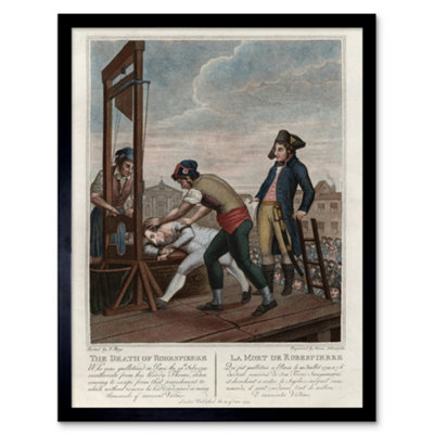 Artery8 Execution Robespierre Guillotine French Revolution Framed Wall ...