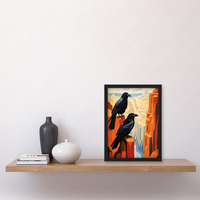 Artery8 Grand Canyon Crows Birds Abstract Minimalist Landscape Artwork ...