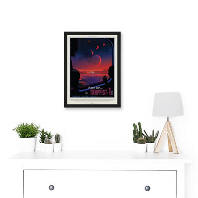 ARTERY8 NASA SPACE TRAVEL ADVERT TRAPPIST 1E PLANET HOP WALL ART PRINT ...