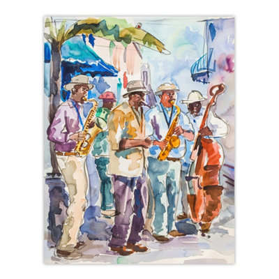 Artery8 New Orleans Jazz Music Festival Street Musicians Wall Art