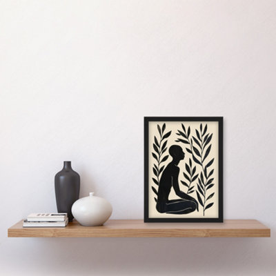 Artery8 Peace in the Leaves Meditation Minimal Yoga Zen Poster Wall Art ...