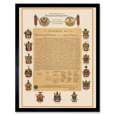 Artery8 USA Declaration of Independence US Congress 12x16