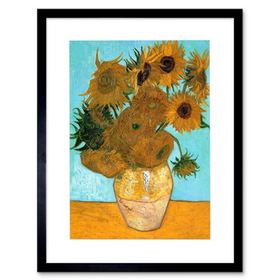 Artery8 Vincent Van Gogh Still Life Vase Twelve Sunflowers Old Framed ...
