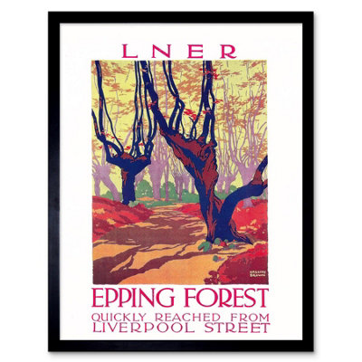 Artery8 Vintage Advert LNER Epping Forest Liverpool Travel Framed Wall ...