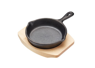 Artesa Cast Iron 11cm Mini Fry Pan with Board