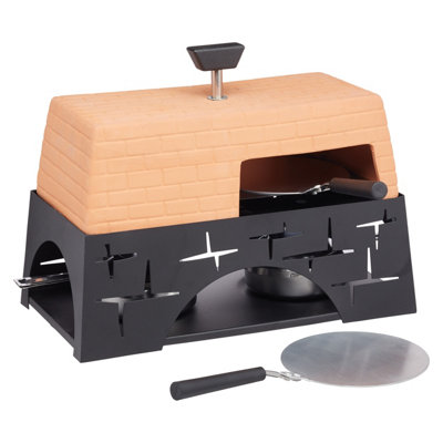 Artesa Mini Tabletop Pizza Oven, Adjustable Burners With Heat Resistant 