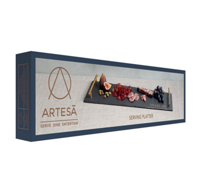 Artesa Slate with Twin Brass Coloured Handles