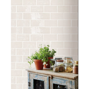 Artesano Bone 75mm x 150mm Ceramic Wall Tiles (Pack of 44 w/ Coverage of 0.5m2)