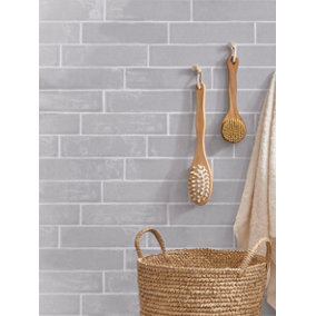 Artesano Grey 75mm x 300mm Ceramic Wall Tiles (Pack of 22 w/ Coverage of 0.5m2)